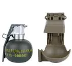 Wosport Dummy Grenade M67 with Mount for Molle Systems Tan